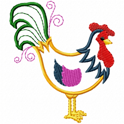 Chickens And Roosters Embroidery Design 4 Chickens And Roosters Embroidery Design 4